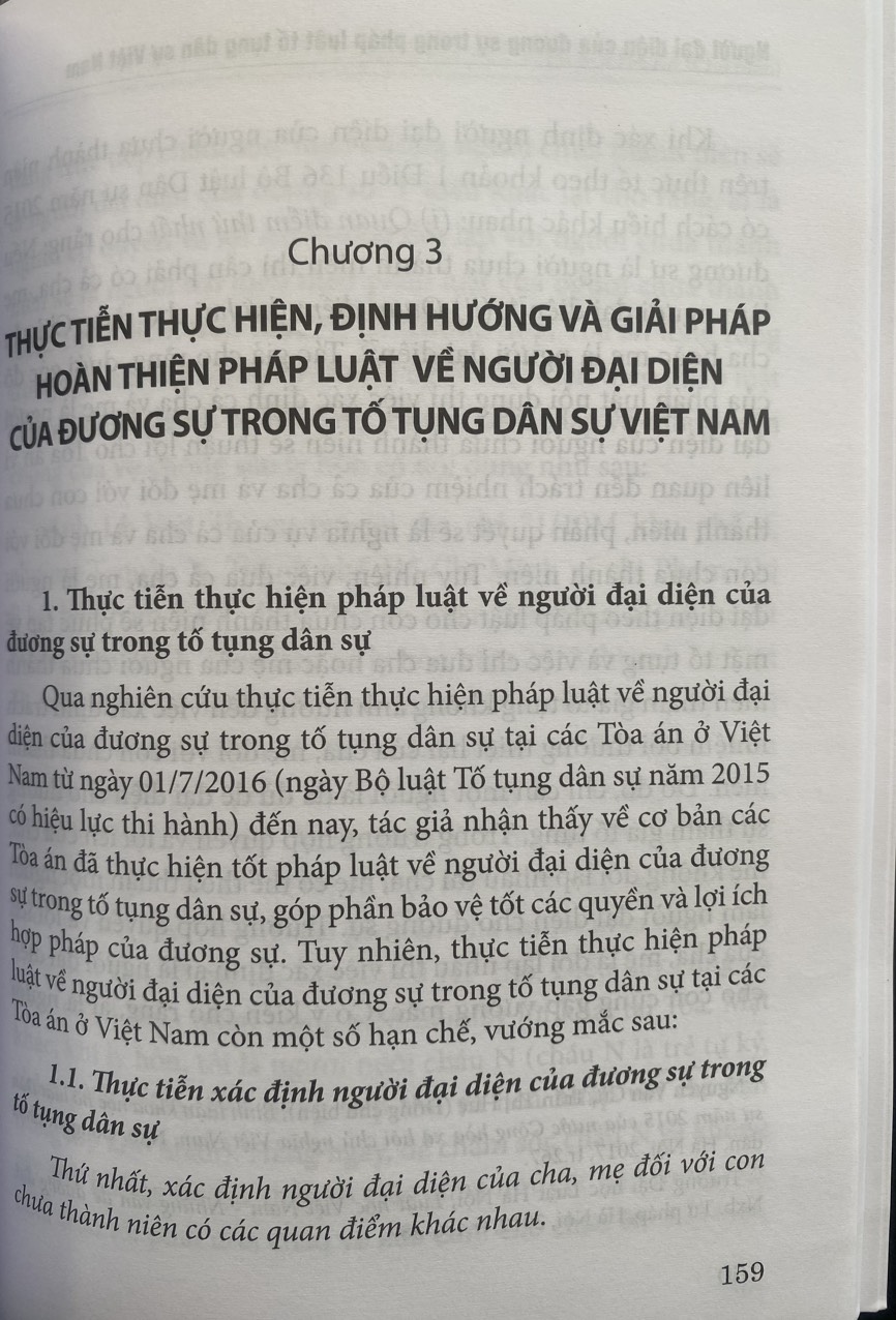 Người Đại Diện Của Dương Sự Trong Pháp Luật Tố Tụng Dân Sự Việt Nam