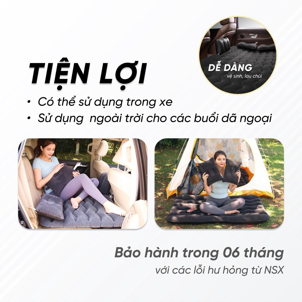 Giường NỆM HƠI gấp gọn dễ mang đi du lịch cho xe hơi, ô tô 4 đến 7 chỗ -