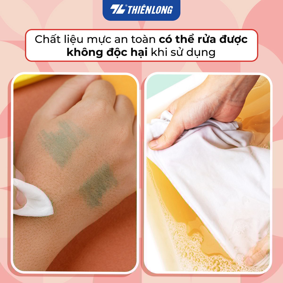 Bút Lông Màu Thiên Long Fiber Pen Washable SWM-C006 - 36 Màu- Viết Được Nét Mảnh Nét To- Mực rửa được