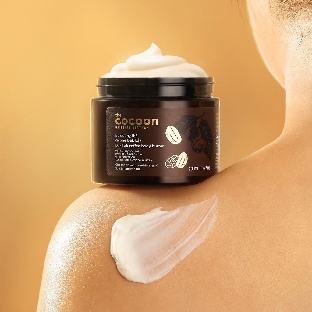 Bơ dưỡng thể cà phê Đắk Lắk Cocoon cho da mềm mịn và rạng rỡ 200ml Lamita Hair Spa - LS035