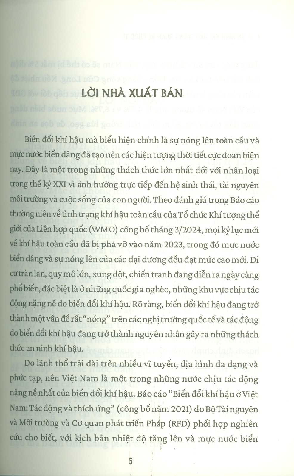 An Ninh Khí Hậu Trong Quan Hệ Quốc Tế (Sách Chuyên Khảo) - TS. Nguyễn Việt Lâm