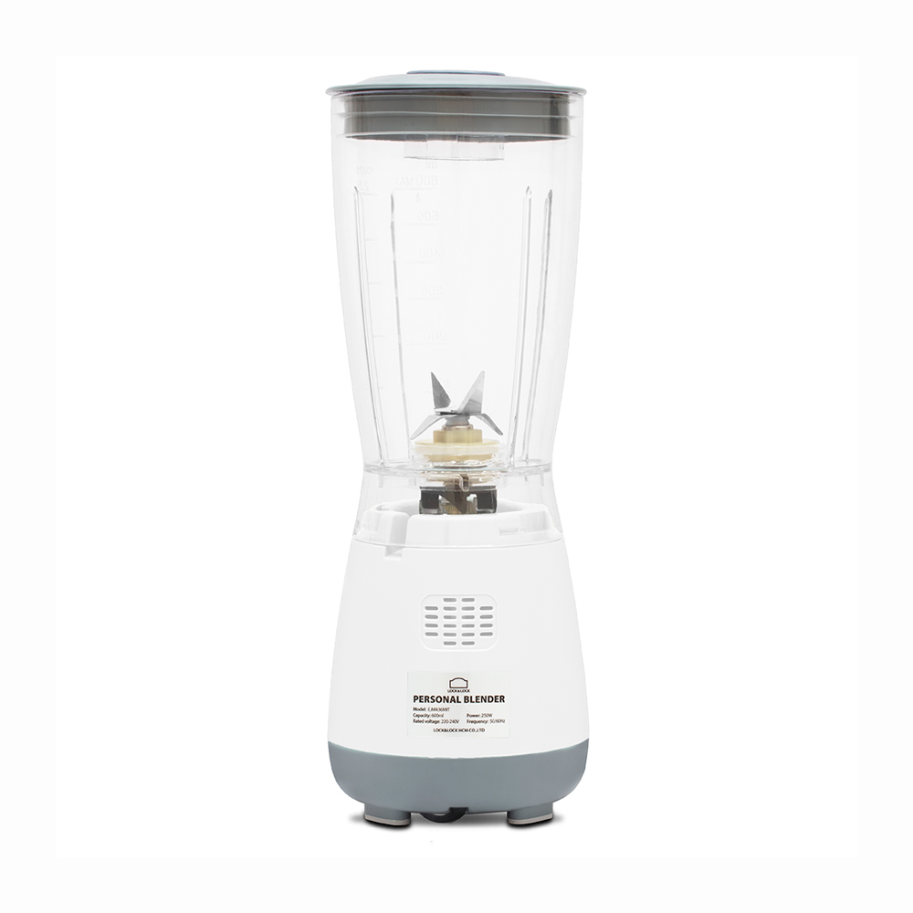 Máy xay sinh tố Lock&Lock 600ml Personal Blender màu trắng EJM436WHT - Hàng chính hãng, thao tác 1 chạm, lưỡi xay bén - JoyMall