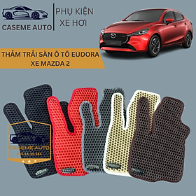 [MAZDA 2] Thảm Trải Sàn, Lót Sàn Ô Tô Cao Su Eudora CloudFoam Thiết Kế Theo Xe Dành Cho Xe MAZDA 2, Chống Nước, Không Mùi, Ngăn Bụi Bẩn, Dễ Vệ Sinh - Hàng Chính Hãng