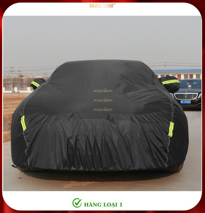 Bạt phủ ô tô bán tải Honda Ridgeline 2021 nhãn hiệu Macsim sử dụng trong nhà và ngoài trời chất liệu Polyester - màu đen