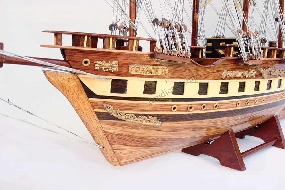 Mô hình thuyền buôn France II chì 74cm Thuận Buồm Xuôi Gió