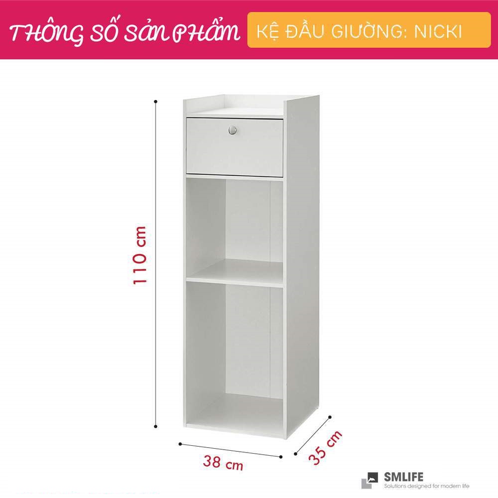 Kệ đầu giường nhỏ gọn thiết kế đa năng SMLIFE Nicki