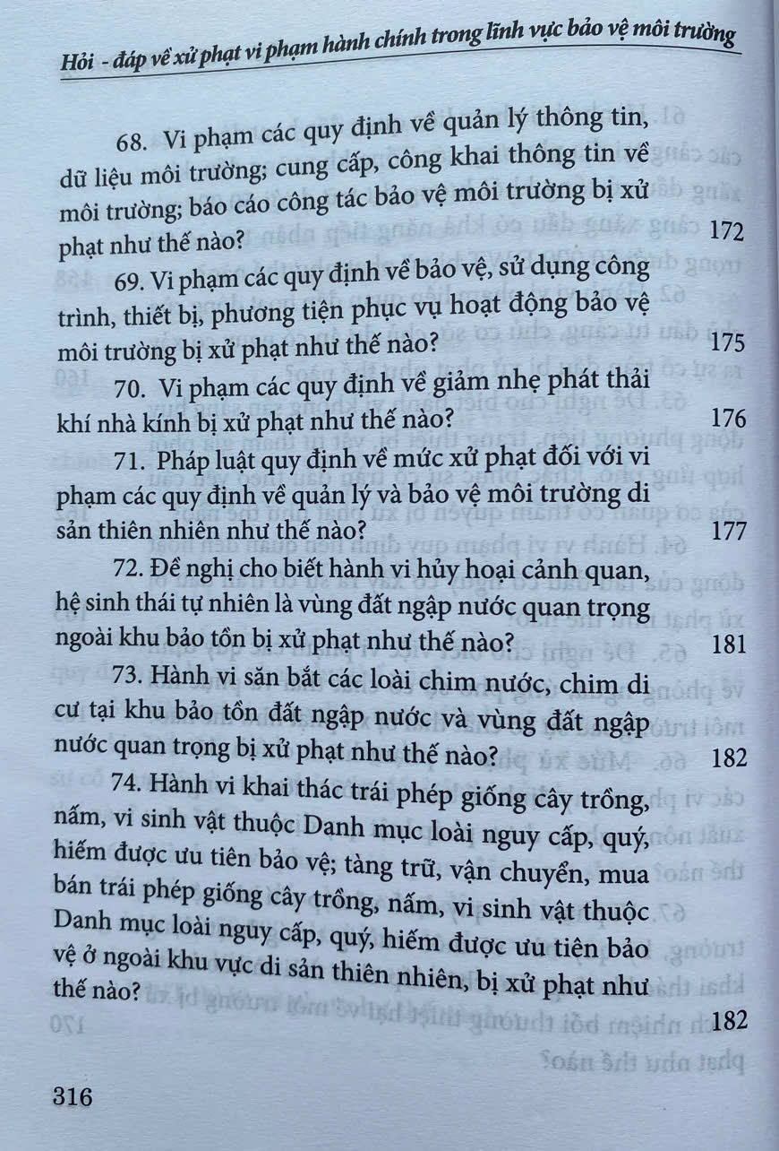 Hỏi - Đáp Về Xử Phạt Vi Phạm Hành Chính Trong Lĩnh Vực Bảo Vệ Môi Trường