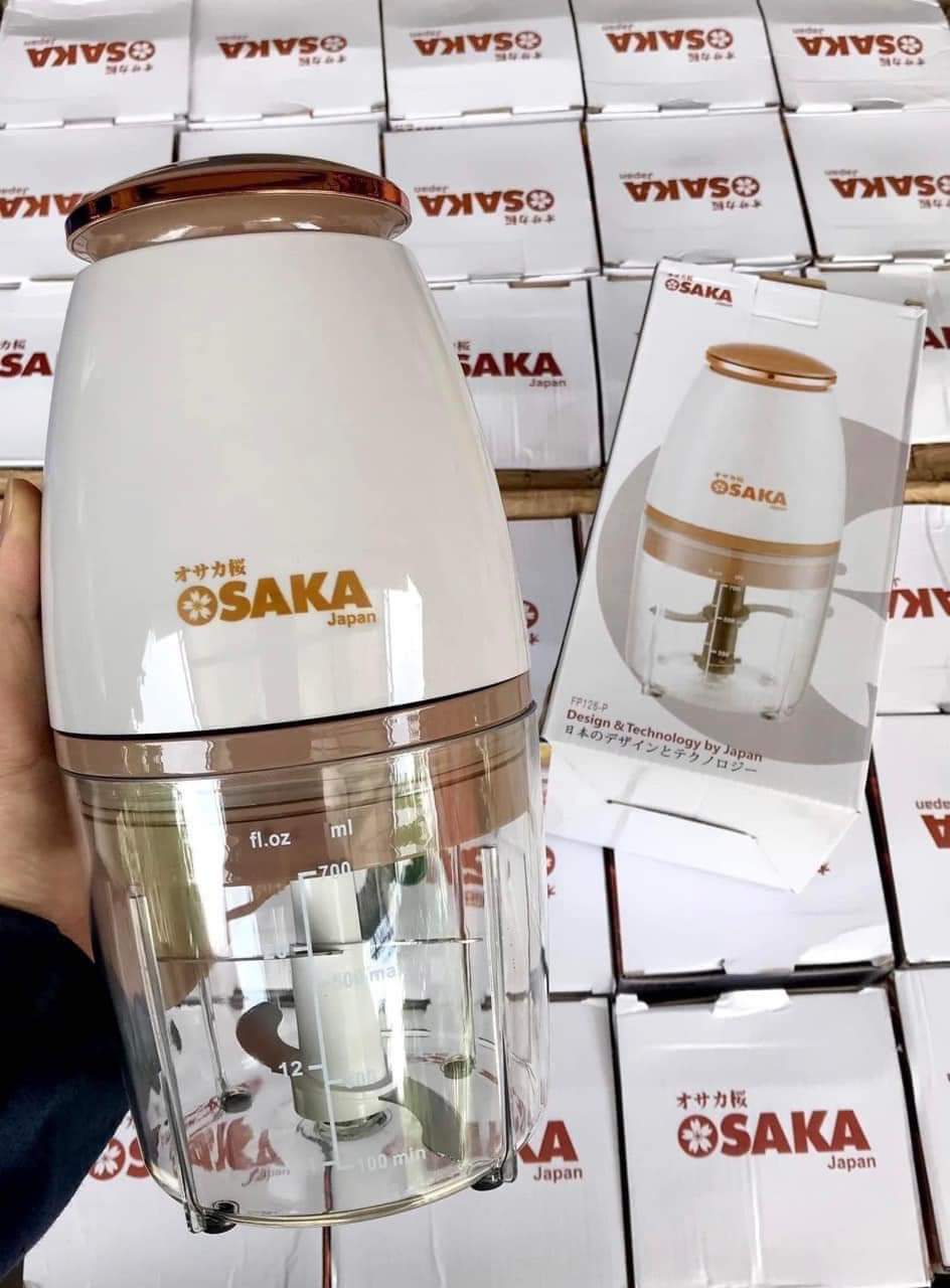 Máy xay Osaka Japan Model Mới, Máy Xay Sinh Tố Cầm Tay Mini Đa Năng 350W HOT, Máy Xay Thịt Xay Đá nắp đồng, Hàng chính hãng