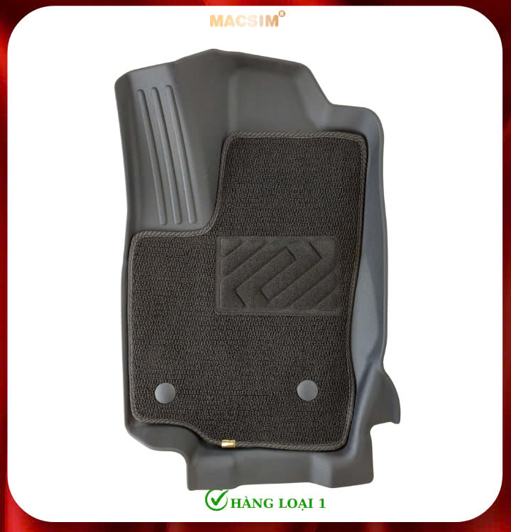 Thảm lót sàn ô tô 2 lớp cao cấp dành cho xe Toyota Prado 2025+ (sd3) nhãn hiệu Macsim chất liệu TPE màu đen
