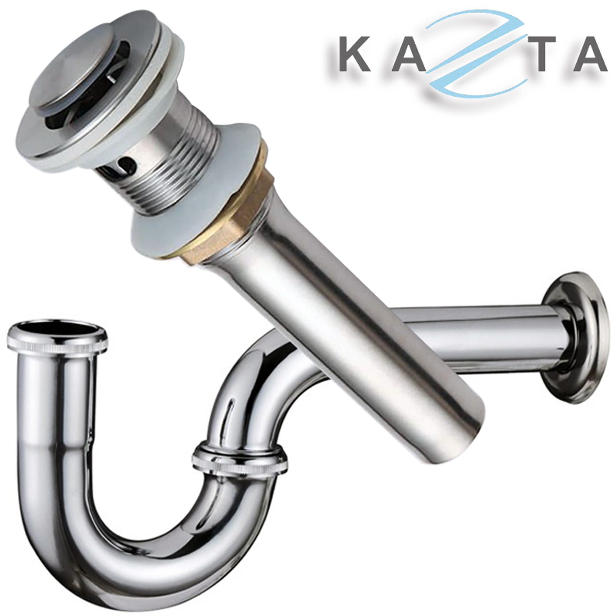 COMBO Thiết Bị Nhà Tắm Cao Cấp KAZTA KZ-CBT16X: Bồn cầu xám viền vàng, Sen tắm đứng phím đàn, Gương đèn, Lavabo âm bàn đá 2 tầng và phụ kiện khác