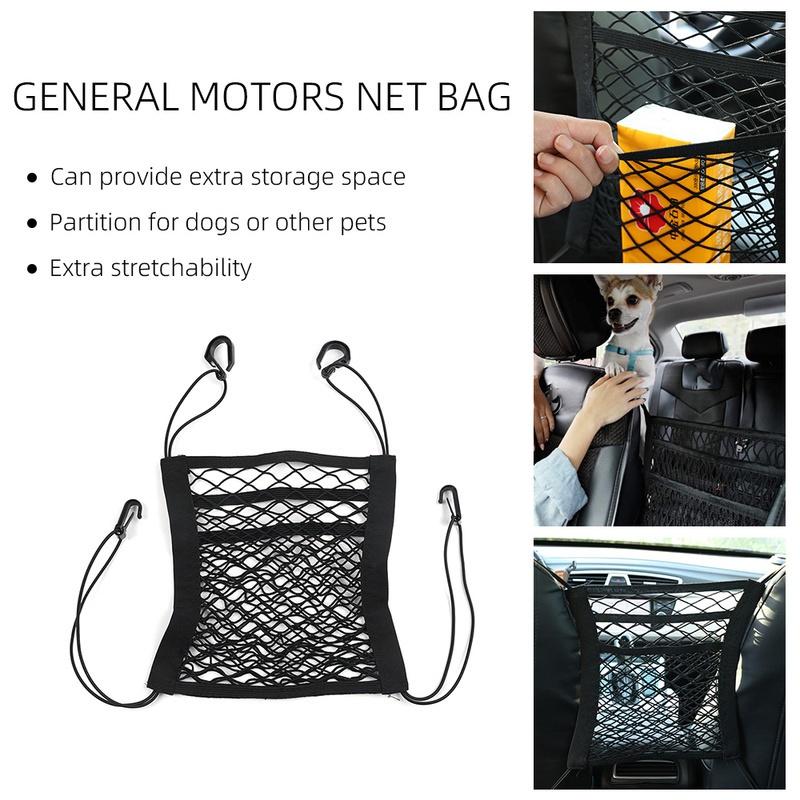 Túi lưới gắn ghế ô tô 3 lớp đa năng vách ngăn ghế sau xe ô tô đàn hồi đa chức năng giúp lái xe an toàn Freeship