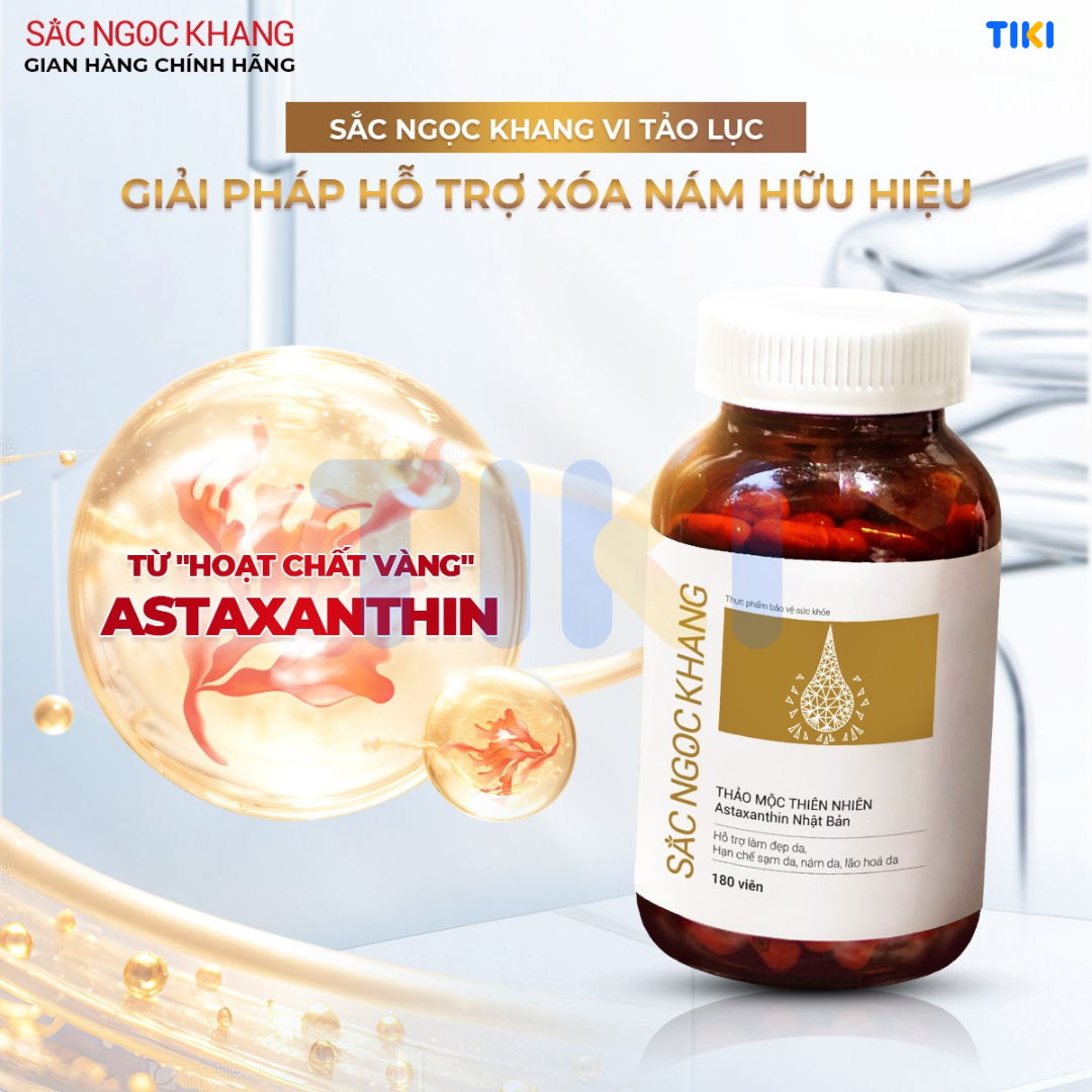 Combo 2 hộp Viên uống Sắc Ngọc Khang Vi Tảo Lục (60 viên) giúp trẻ hóa làn da xua tan vết nám, hỗ trợ cân bằng nội tiết tố, bổ huyết, điều kinh, cho làn da sáng khỏe từ bên trong
