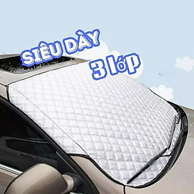  Bạt Che Nắng, Chống Nóng Kính Lái Ô Tô – Thiết Kế 3 Lớp Tráng Bạc Cao Cấp Cho Xe 4 Chỗ , 7 Chỗ , Kèm Túi Đựng Xịn Sò 