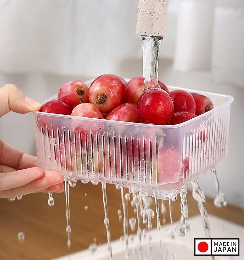 Combo 02 hộp lạnh bảo quản thực phẩm Nakaya 1100ml Made in Japan