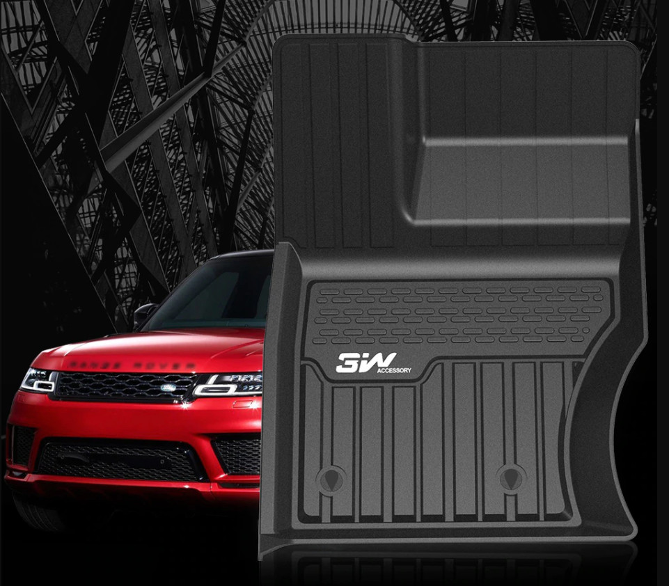 Thảm lót sàn xe ô tô LANDROVER EVOQUE 2009-2018 Nhãn hiệu Macsim 3W chất liệu nhựa TPE đúc khuôn cao cấp - màu đen