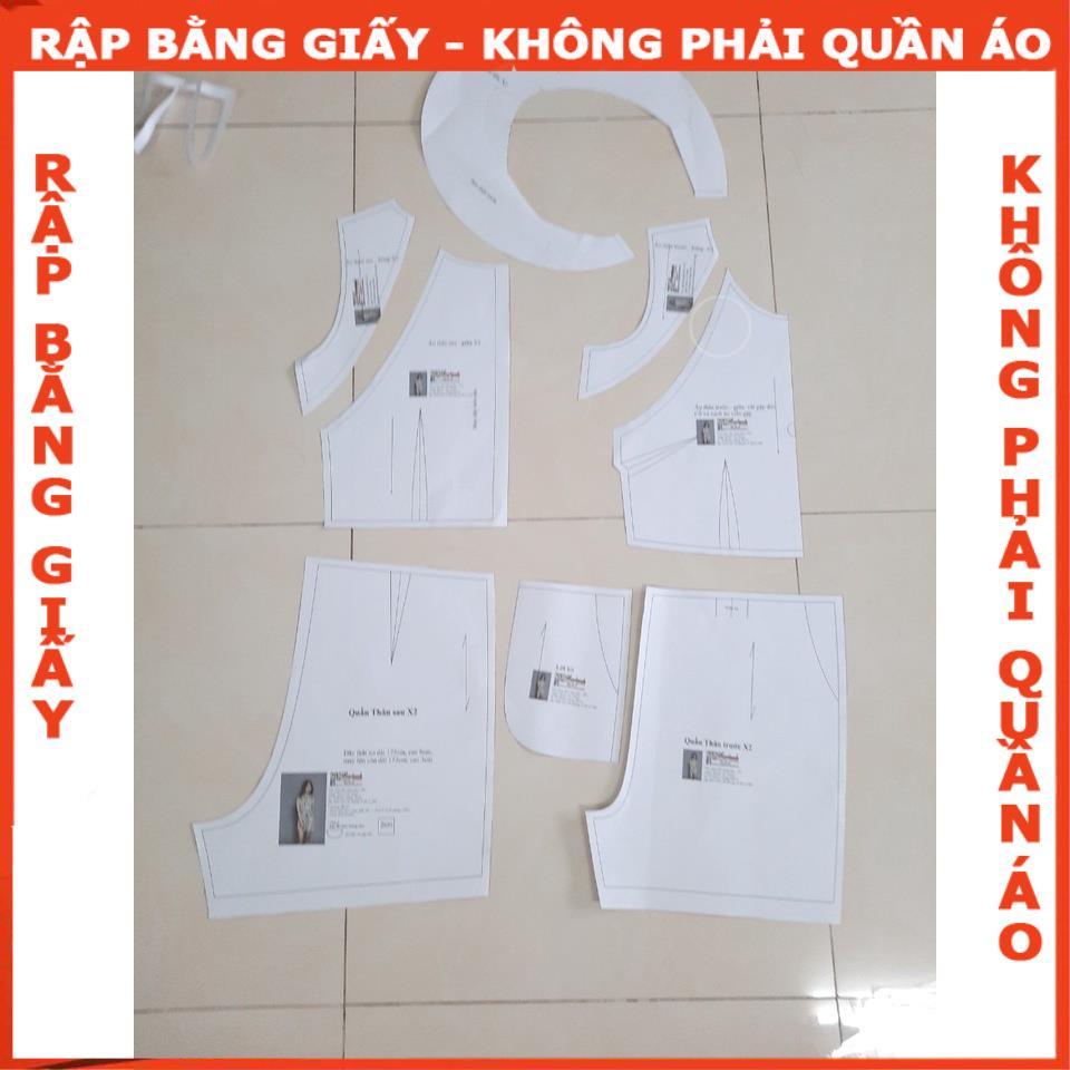 Rập giấy A0 đầm sơ mi thắt eo mã 823 (BẢN VẼ)