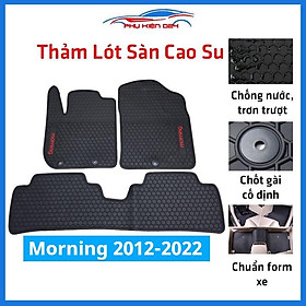 Lót sàn ô tô cao su Morning 2012-2013-2014-2015-2016-2017-2018-2019-2020-2021-2022 không mùi chống trơn trượt