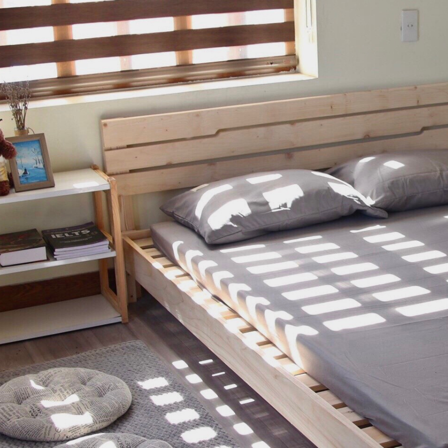 Giường ngủ gỗ CT05 Juno Sofa màu vàng nhạt