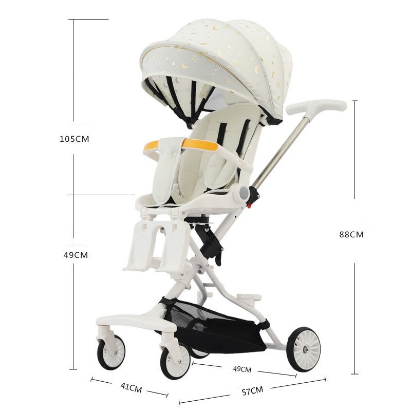 Xe đẩy cho bé 2 chiều có thể gấp gọn linh hoạt,chịu lực trên 50kg ,3 tư thế ngả sâu có giảm sóc cho bé yêu