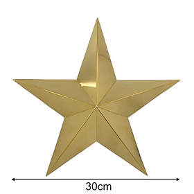 Ngôi sao inox vàng NSI30 30cm 0.8mm