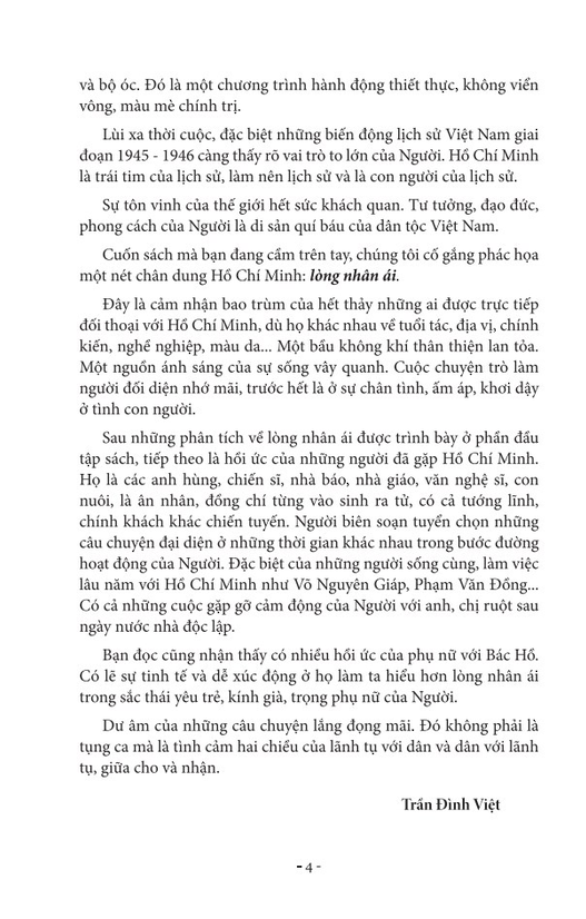 Lòng Nhân Ái Của Bác Hồ