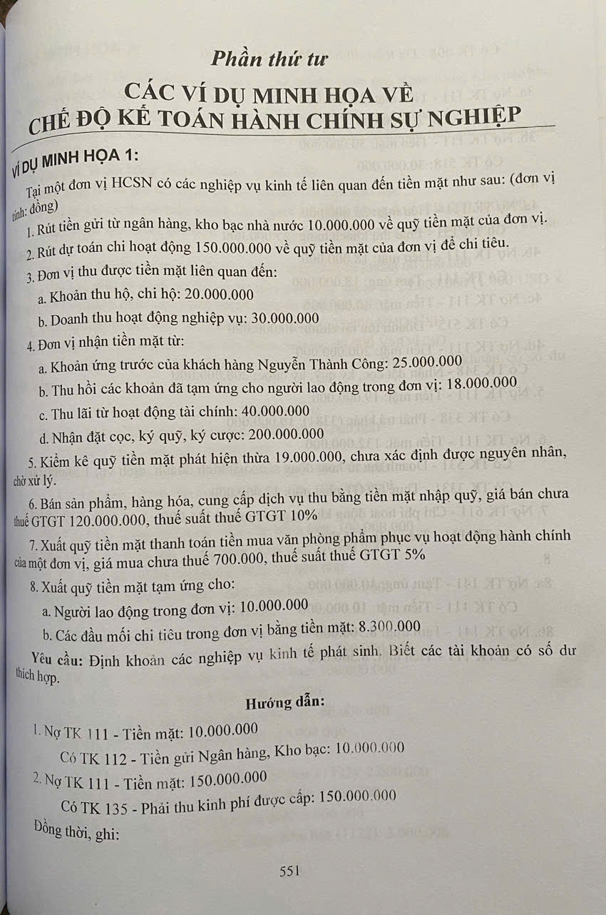 Hướng Dẫn Thực Hành Chế Độ Kế Toán Hành Chính, Sự Nghiệp