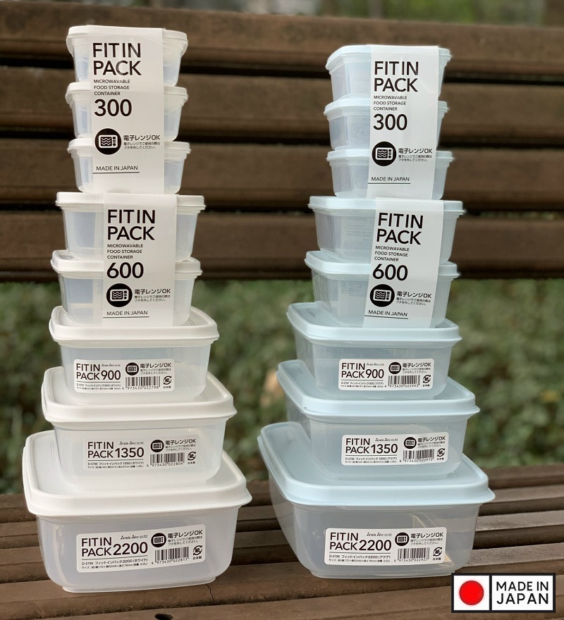 Hộp nhựa đựng thực phẩm nắp déo Fitin Pack các cỡ nội địa Nhật Bản