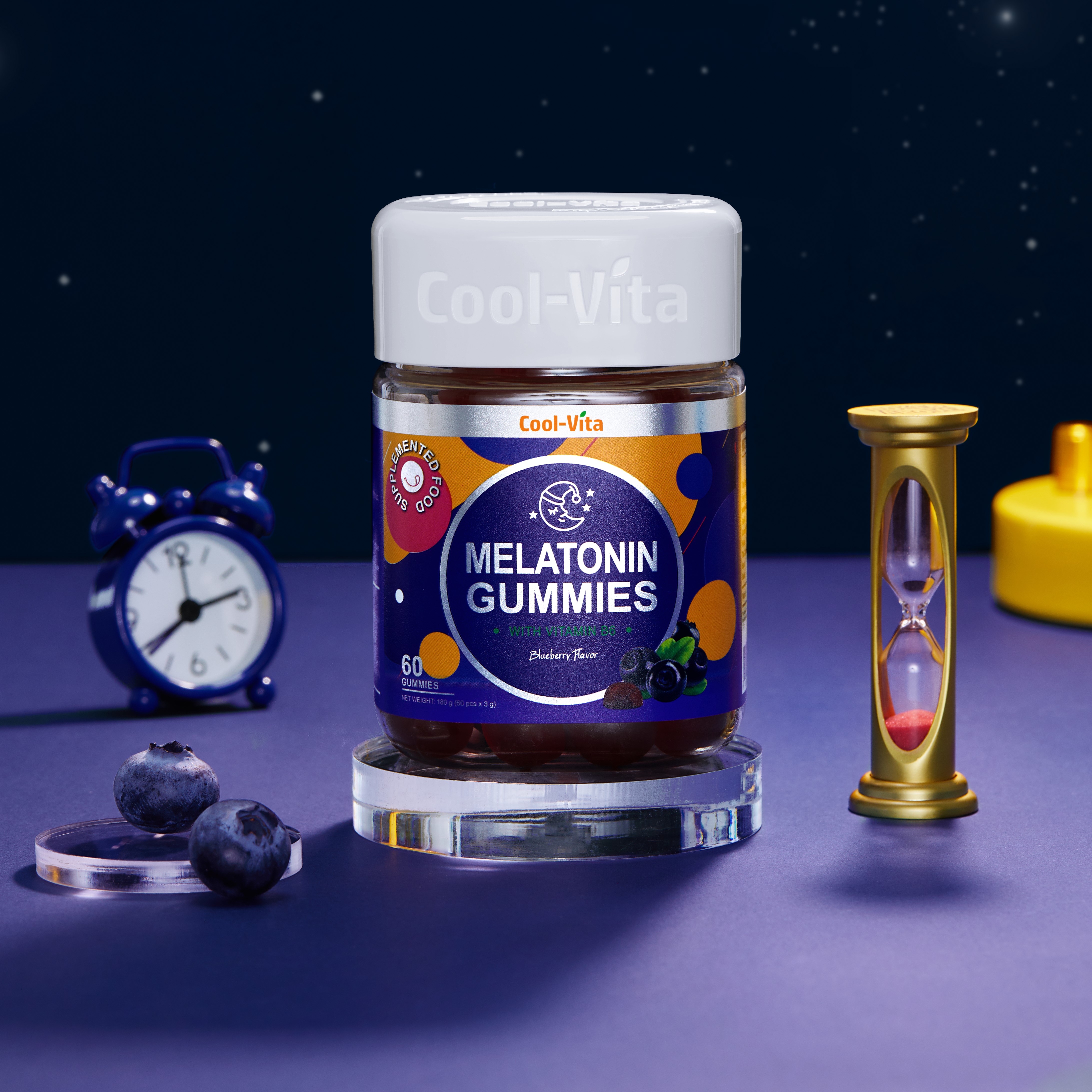 Combo Kẹo Dẻo Giấm Táo & Kẹo Dẻo Melatonin Coolvita Hỗ Trợ Tiêu Hóa - Tăng Cường Miễn Dịch - Cải Thiện Giấc Ngủ - Giảm Căng Thẳng, Kết Hợp Vitamin B12, Axit Folic & Vitamin B6 - 2 Hộp (60 viên x 3g)/hộp