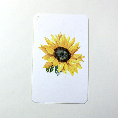 Giấy vẽ màu nước postcard (8 x 13) cm lên màu đẹp không cong, giấy màu trắng kem, 40 tờ giấy dày 280gsm AT788 Green Art - Hàng chính hãng