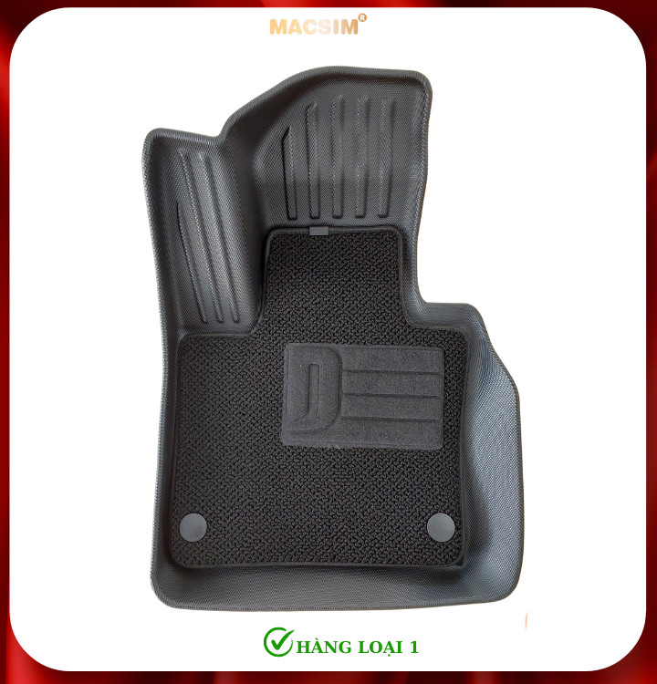 Thảm lót sàn ô tô 2 lớp cao cấp dành cho xe Volvo XC90 2012 - nay (qd) nhãn hiệu Macsim chất liệu TPE màu đen