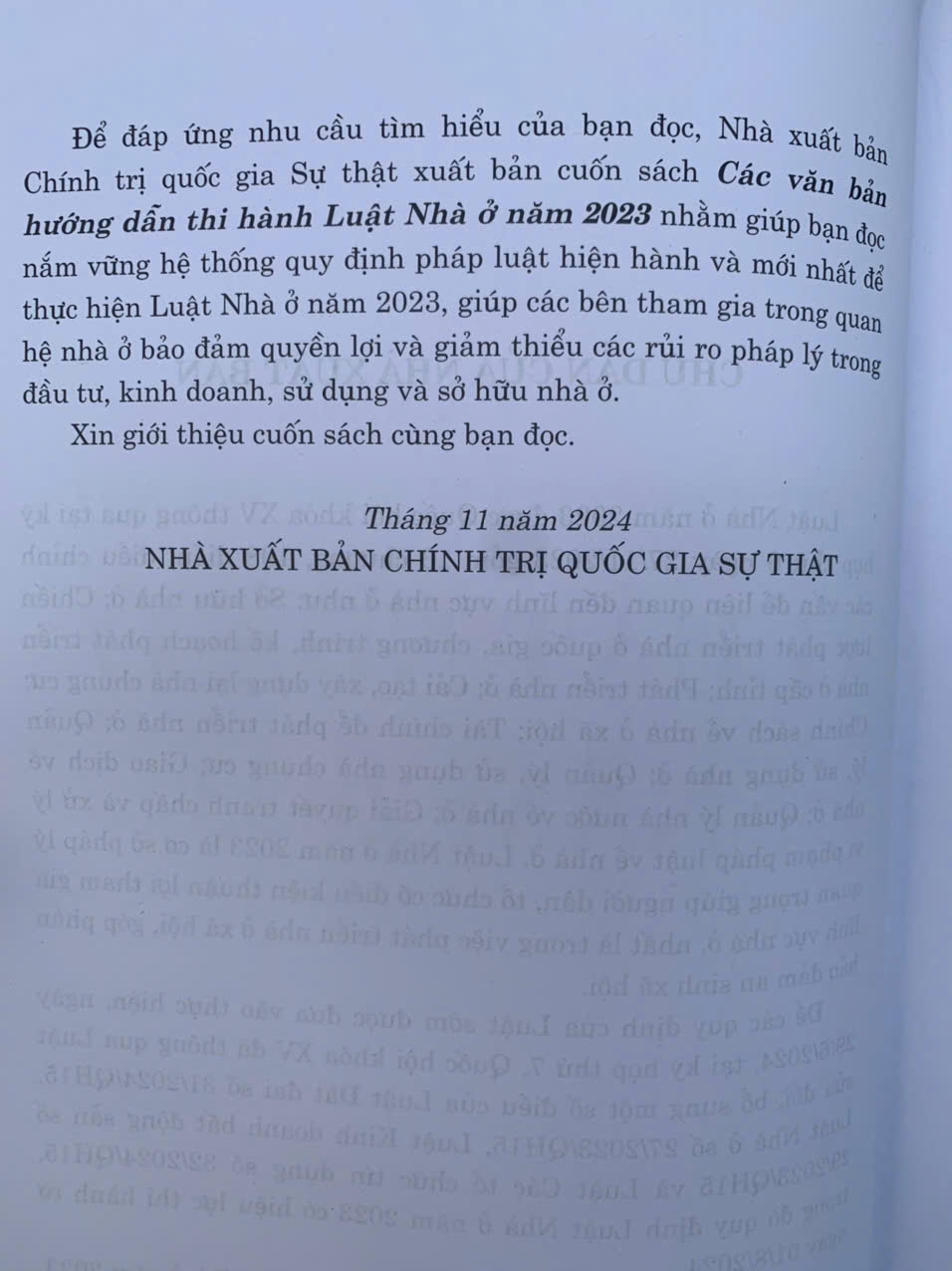 Các văn bản hướng dẫn thi hành Luật Nhà ở năm 2023