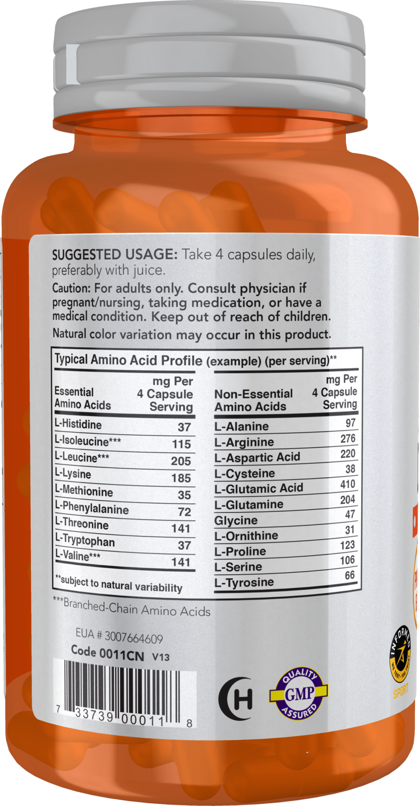 Viên Uống NOW FOODS Amino completeTM 1200mg Phục Hồi Cơ Bắp Chống Dị Hóa Sau Tập Luyện Lọ 120 Viên