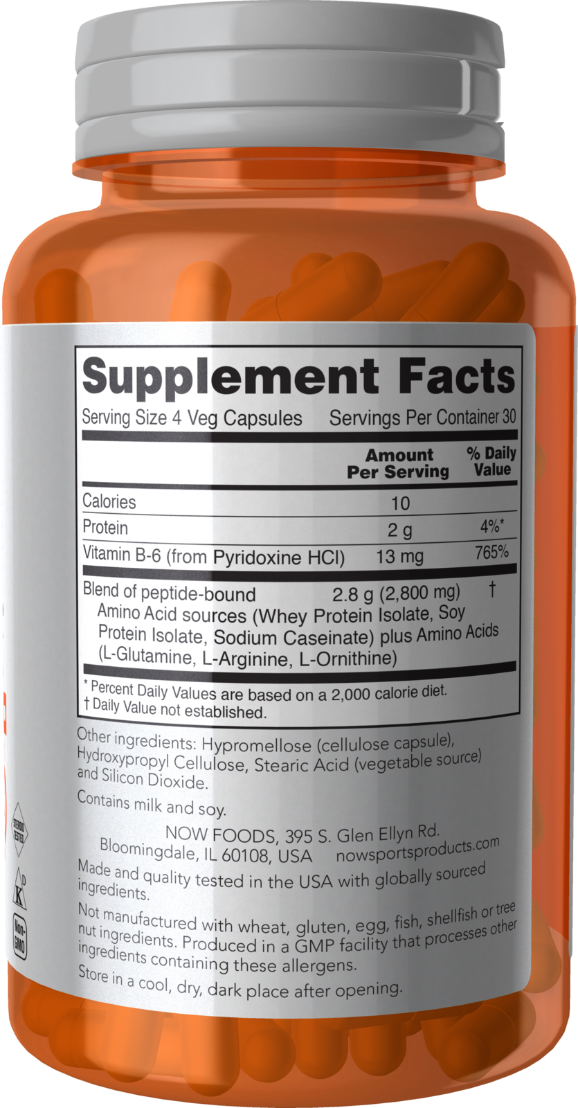 Viên Uống NOW FOODS Amino completeTM 1200mg Phục Hồi Cơ Bắp Chống Dị Hóa Sau Tập Luyện Lọ 120 Viên