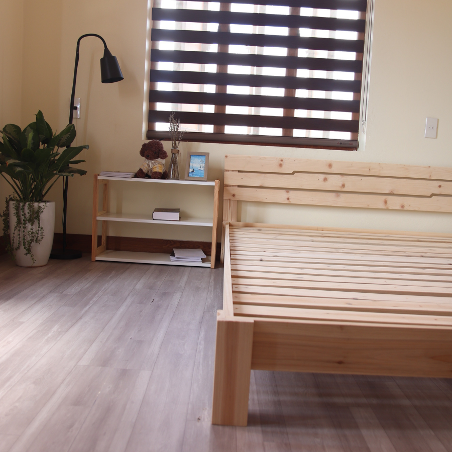 Giường ngủ gỗ CT05 Tundo màu vàng nhạt