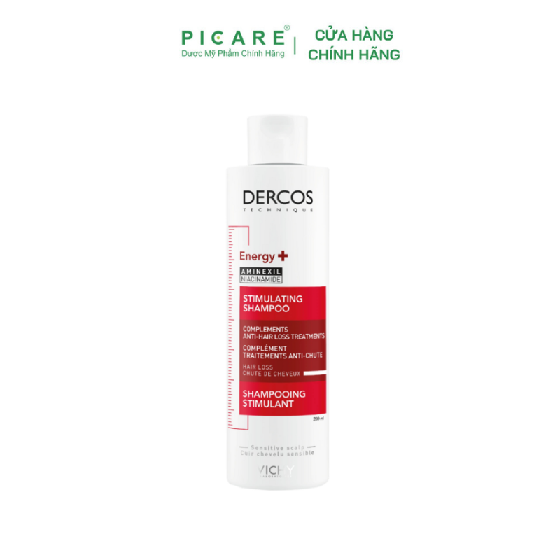 Dầu gội giúp ngăn ngừa và giảm rụng tóc, giúp tóc trông dày mượt hơn Dercos Technique Energising Stimulating Shampoo 200ml