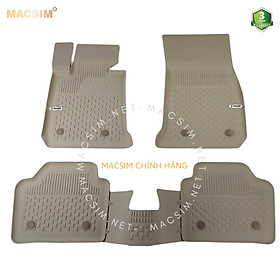 Thảm lót sàn ô tô nhựa TPE Silicon BMW 3 series 2012- 2019 Beige Nhãn hiệu Macsim