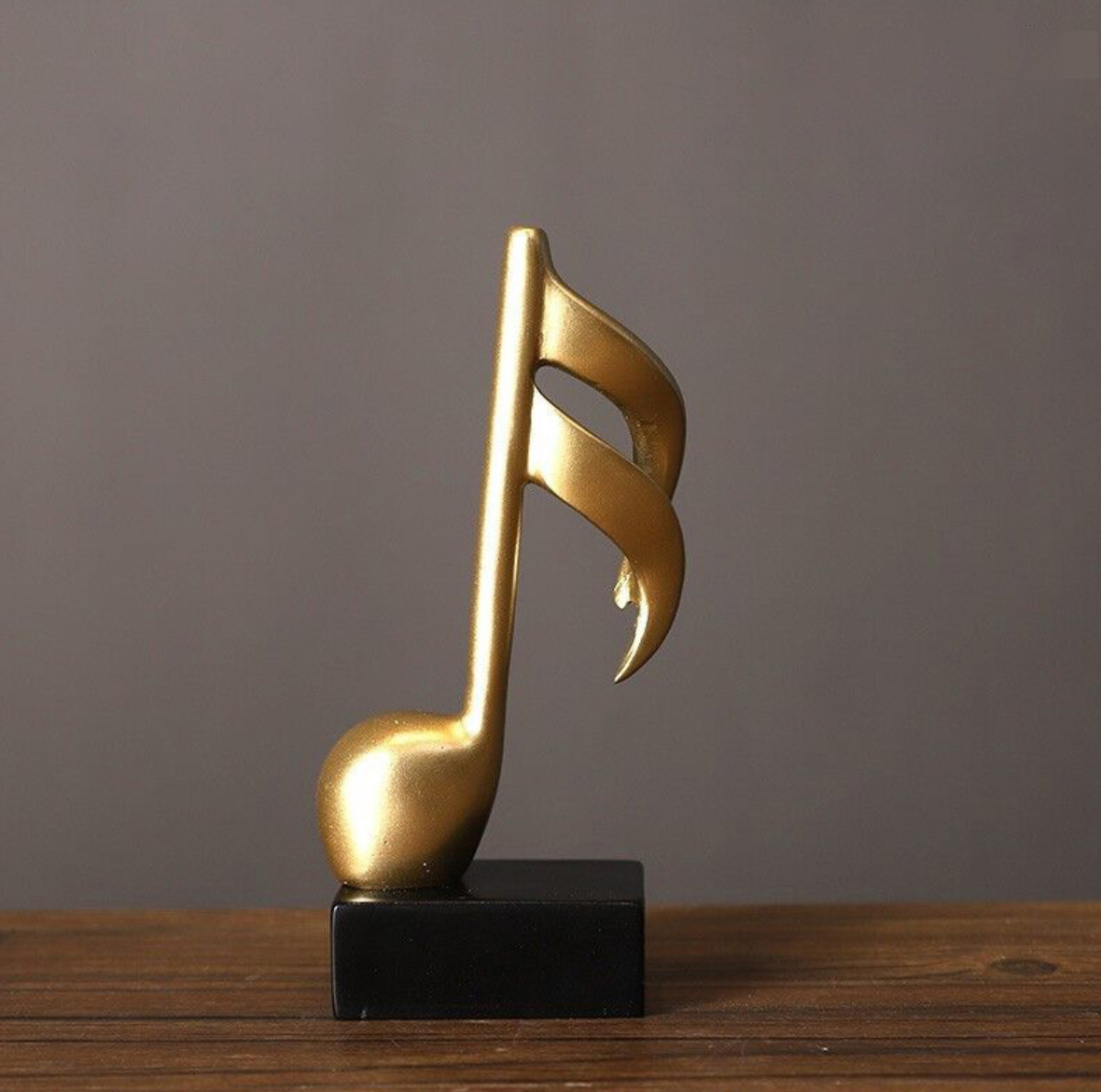 Mô hình 3 nốt nhạc, khoá sol mạ đồng trang trí đàn Piano, đồ decor trang trí nội thất tủ kệ , bàn làm việc - Hàng chính hãng