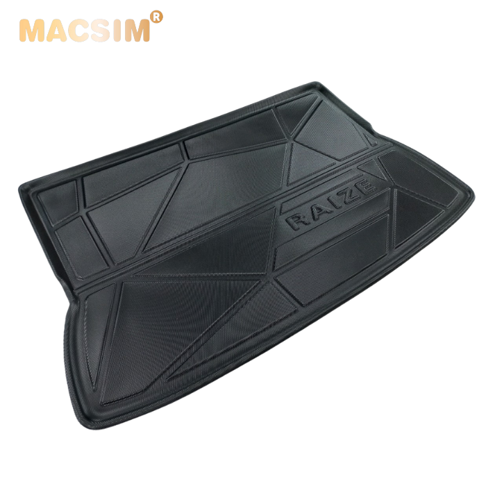 Thảm lót cốp xe ô tô Toyota Raize qd 2021+ nhãn hiệu Macsim chất liệu TPV cao cấp màu đen