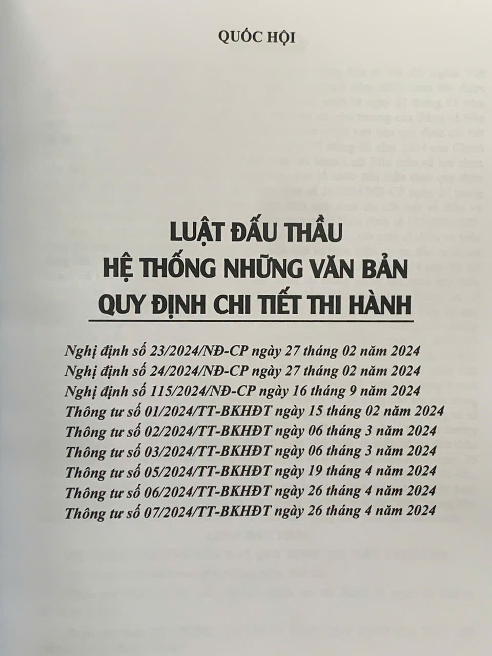 Luật Đấu Thầu Hệ Thống Những Văn Bản Quy Định Chi Tiết Thi Hành