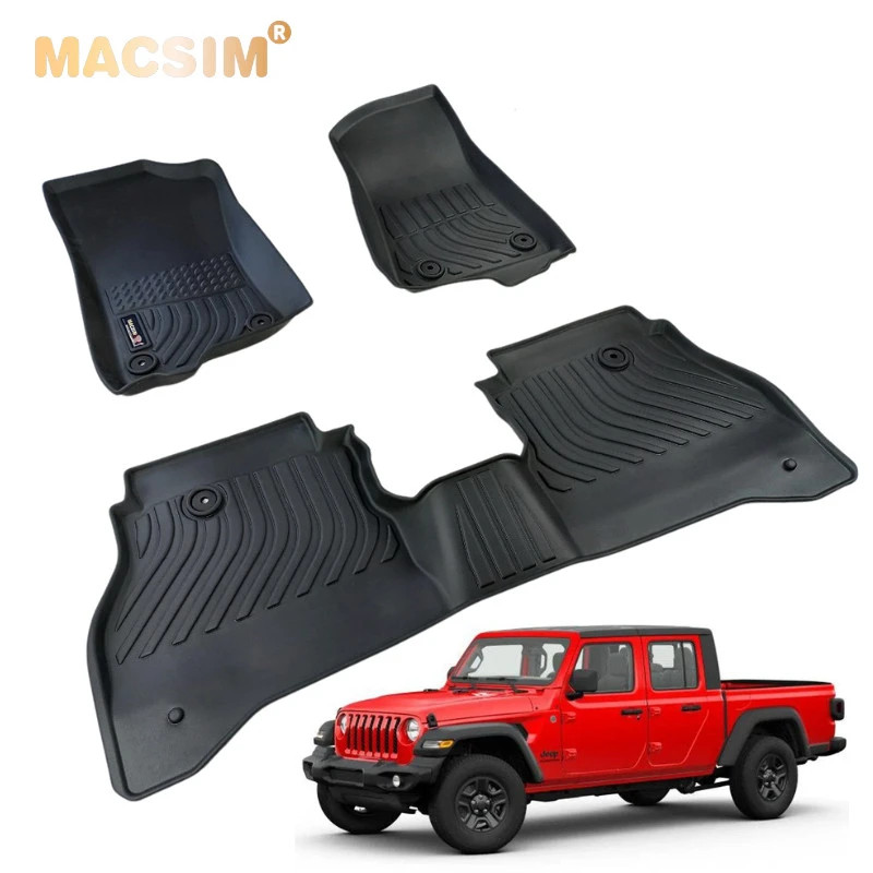 Thảm lót sàn xe ô tô Jeep Gladiator 2022 (sd) nhãn hiệu Macsim chất liệu tpe