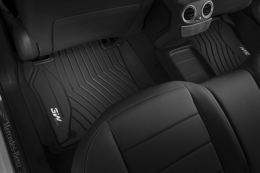 Thảm lót sàn xe ô tô Mercedes EQB - Nhãn hiệu Macsim 3W chất liệu nhựa TPE đúc khuôn cao cấp - màu đen