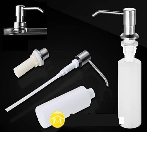 Combo chậu rửa chén bát inox Valenza 7843 hai hố lệch, vòi rửa bát đầu rút 02, bộ xả chậu, rá inox đa năng, bình xà phòng