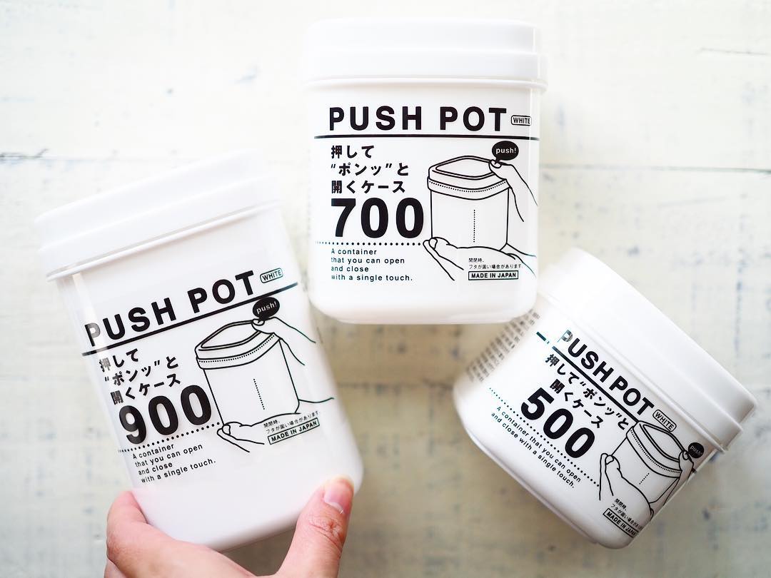Combo 02 Hộp nhựa đựng thực phẩm Sanada Push Pot - Hàng nội địa Nhật Bản