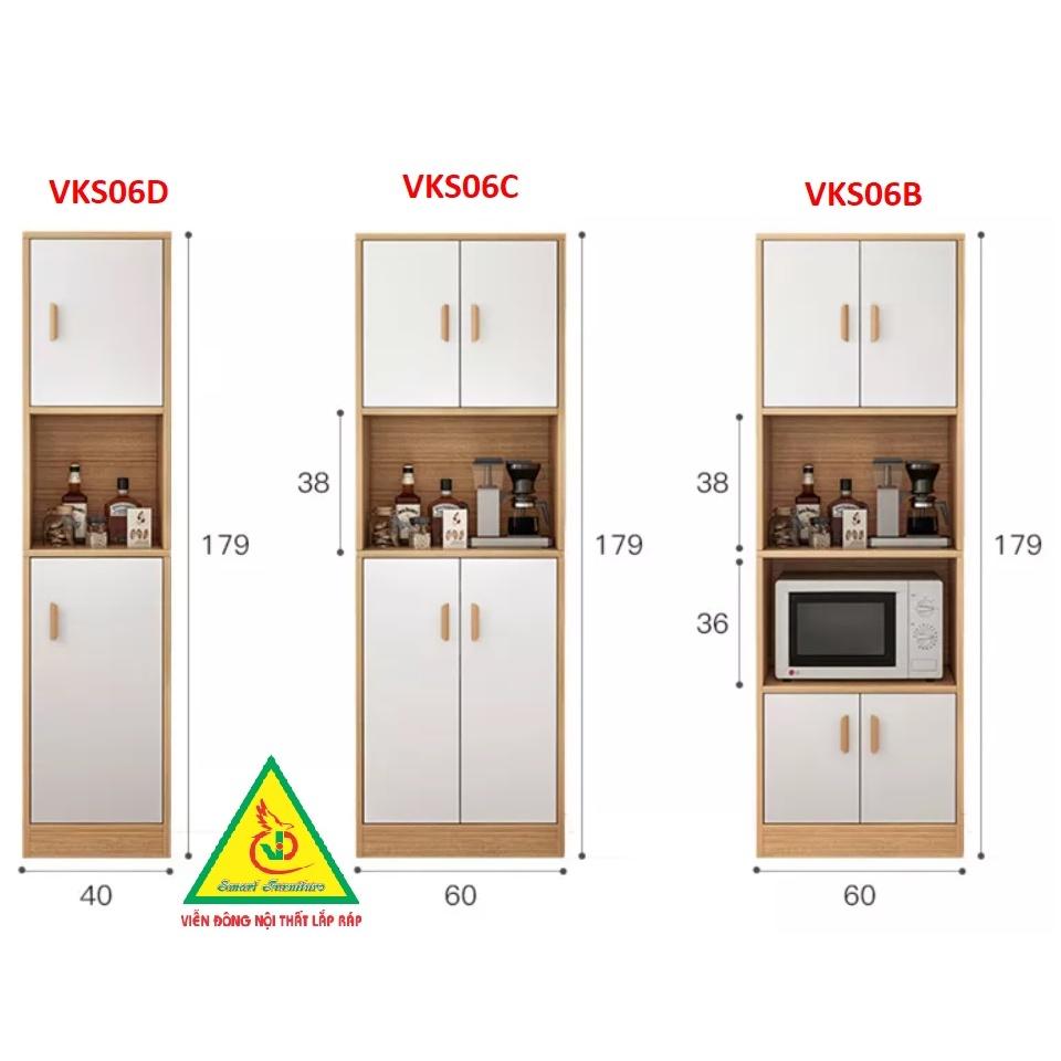 Tủ để đồ nhà bếp nhiều ngăn VKS06BB - Nội thất lắp ráp Viendong Adv