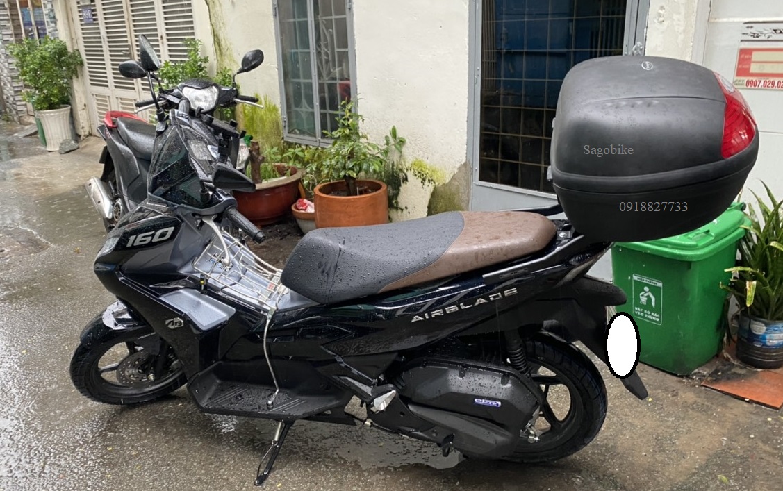 Thùng xe Airblade 2022, thùng Givi E450N và baga givi SR Air Blade 160