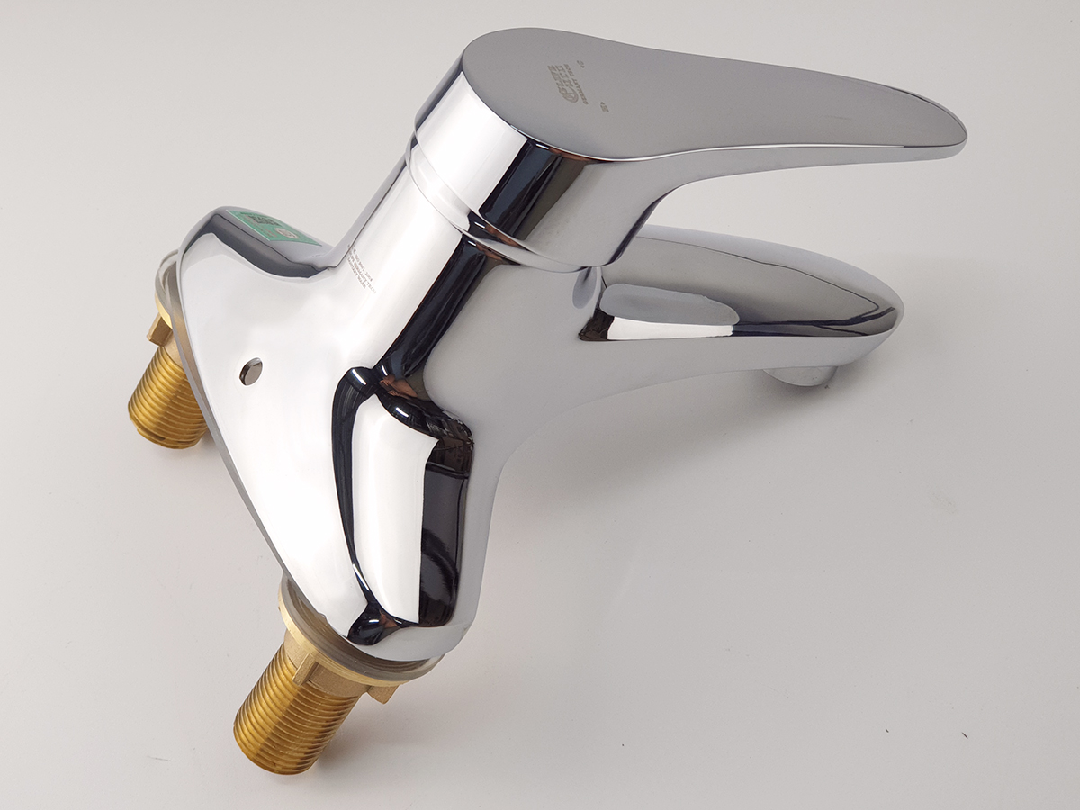 Vòi Lavabo 2 chân nóng lạnh Đồng mạ Chrome Eurolife EL-LOT03-1 (Trắng bạc)