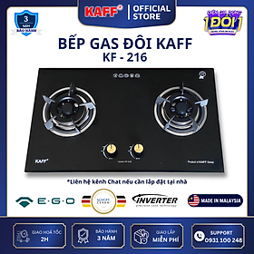 Bếp ga đôi KAFF KF-216 - Hàng chính hãng