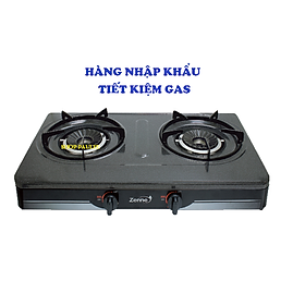 BẾP GAS ĐÔI ZENNE KLS 206 - NHẬP KHẨU MALAYSIA – MẶT BẾP PHỦ MEN - NGỌN LỬA MẠNH VÀ HỘI TỤ - TIẾT KIỆM GAS