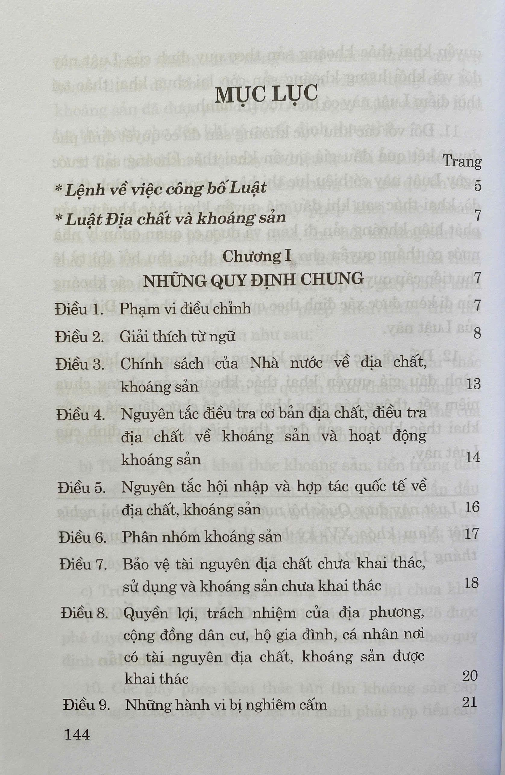 Luật Địa Chất và Khoáng Sản năm 2024