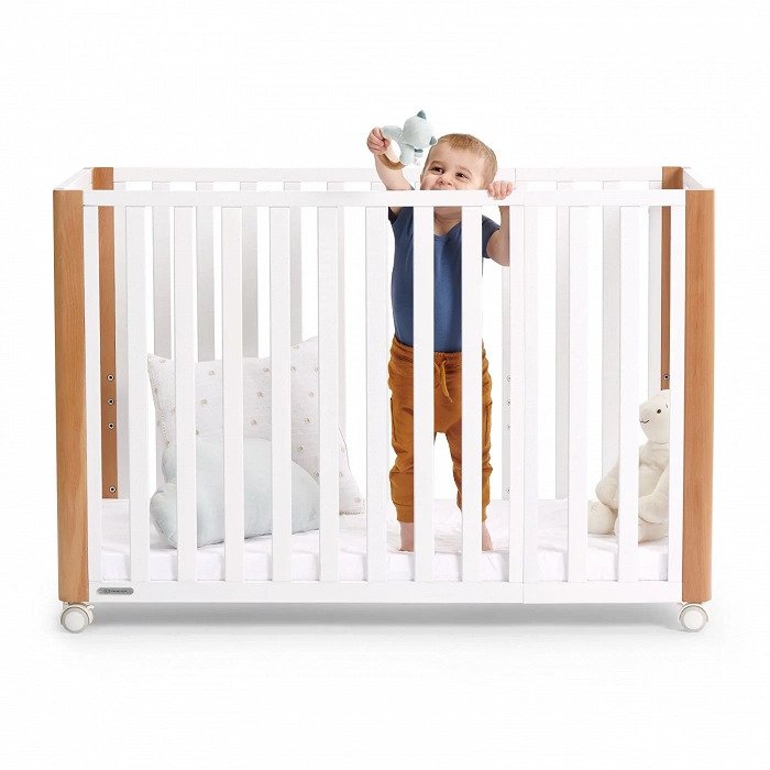 GIƯỜNG CŨI/ NÔI CŨI ĐA NĂNG 2 TRONG 1 (KHÔNG CÓ PHỤ KIỆN NỆM) DÀNH CHO BÉ TỪ 0 THÁNG TUỔI NICO KINDERKRAFT - HÀNG CHÍNH HÃNG